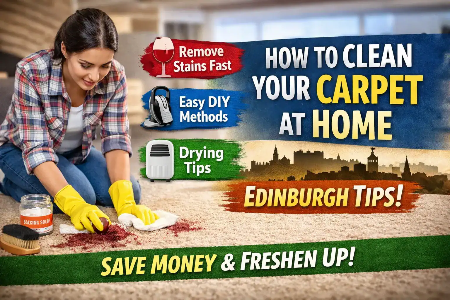 how can I clean my carpet at home